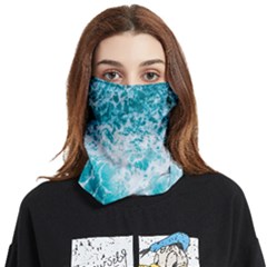 Tropical Blue Ocean Wave Face Covering Bandana (two Sides) by Jack14