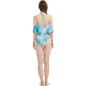 Tropical Blue Ocean Wave Halter Flowy Bikini Set  View2