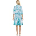 Tropical Blue Ocean Wave Classy Knee Length Dress View4