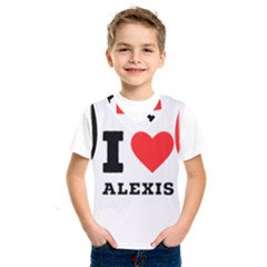 I Love Alexis Kids  Basketball Tank Top by ilovewhateva