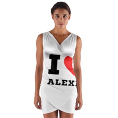 I Love Alexis Wrap Front Bodycon Dress by ilovewhateva