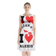 I Love Alexis Sleeveless Waist Tie Chiffon Dress by ilovewhateva