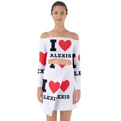 I Love Alexis Off Shoulder Top With Skirt Set by ilovewhateva