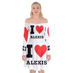 I Love Alexis Off Shoulder Skater Dress by ilovewhateva