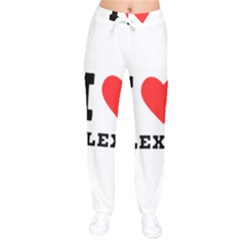 I Love Alexis Women Velvet Drawstring Pants by ilovewhateva