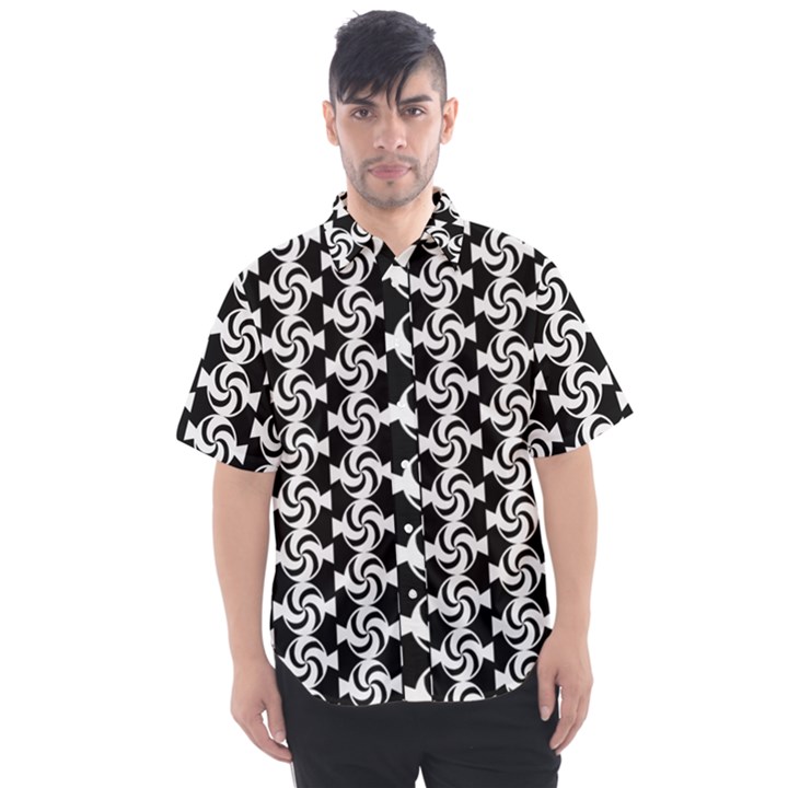 Candy Illustration Pattern Men s Short Sleeve Shirt