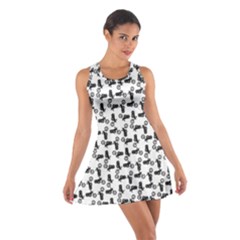 Chooper Motorcycle Drawing Motif Pattern Cotton Racerback Dress