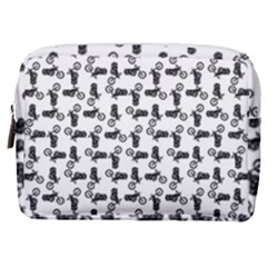 Chooper Motorcycle Drawing Motif Pattern Make Up Pouch (medium) by dflcprintsclothing