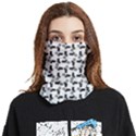 Chooper Motorcycle Drawing Motif Pattern Face Covering Bandana (Two Sides) View1