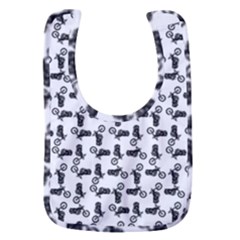 Chooper Motorcycle Drawing Motif Pattern Baby Bib