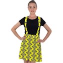 Candy Illustration Pattern Velvet Suspender Skater Skirt View1