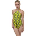 Candy Illustration Pattern Go with the Flow One Piece Swimsuit View1