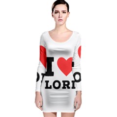 I Love Lori Long Sleeve Bodycon Dress by ilovewhateva