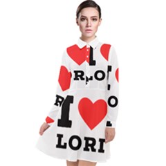 I Love Lori Long Sleeve Chiffon Shirt Dress by ilovewhateva