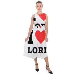 I Love Lori Midi Tie-back Chiffon Dress by ilovewhateva