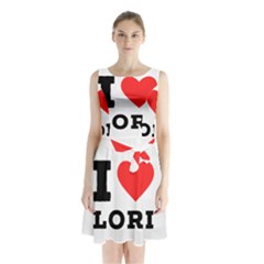 I Love Lori Sleeveless Waist Tie Chiffon Dress by ilovewhateva