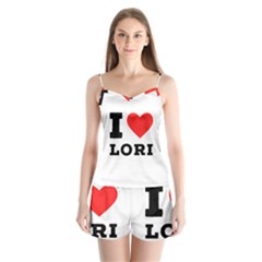 I Love Lori Satin Pajamas Set by ilovewhateva