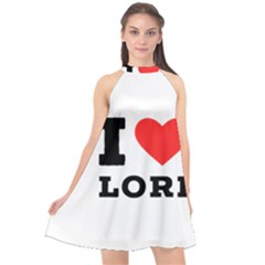 I Love Lori Halter Neckline Chiffon Dress  by ilovewhateva