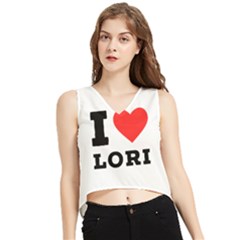 I Love Lori V-neck Cropped Tank Top by ilovewhateva