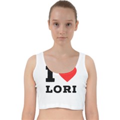 I Love Lori Velvet Racer Back Crop Top by ilovewhateva