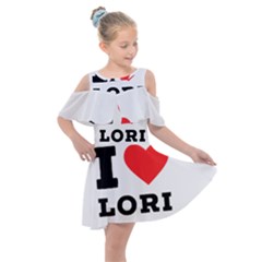 I Love Lori Kids  Shoulder Cutout Chiffon Dress by ilovewhateva