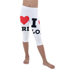 I Love Lori Kids  Lightweight Velour Capri Leggings  by ilovewhateva