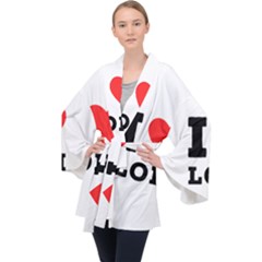 I Love Lori Long Sleeve Velvet Kimono  by ilovewhateva