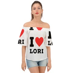 I Love Lori Off Shoulder Short Sleeve Top by ilovewhateva