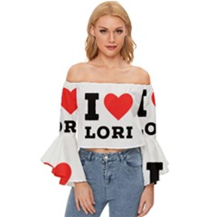 I Love Lori Off Shoulder Flutter Bell Sleeve Top by ilovewhateva