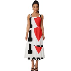 I Love Lori Square Neckline Tiered Midi Dress by ilovewhateva