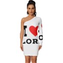 I love lori Long Sleeve One Shoulder Mini Dress View1