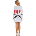 I love lori Long Sleeve Deep V Mini Dress  View4