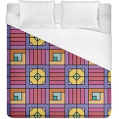 Pattern Geometric Colorful Lines Shapes Duvet Cover (king Size)