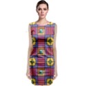 Pattern Geometric Colorful Lines Shapes Classic Sleeveless Midi Dress View1