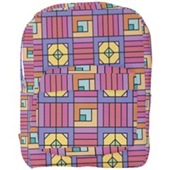 Pattern Geometric Colorful Lines Shapes Full Print Backpack