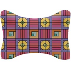 Pattern Geometric Colorful Lines Shapes Seat Head Rest Cushion