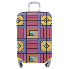 Pattern Geometric Colorful Lines Shapes Luggage Cover (medium)