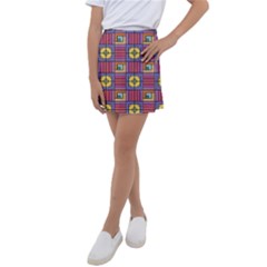 Pattern Geometric Colorful Lines Shapes Kids  Tennis Skirt