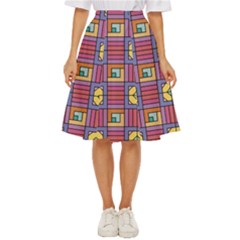 Pattern Geometric Colorful Lines Shapes Classic Short Skirt by Jancukart