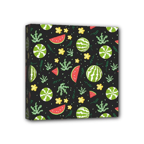 Watermelon Berry Patterns Pattern Mini Canvas 4  X 4  (stretched)