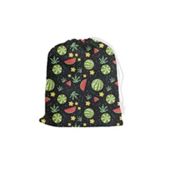 Watermelon Berry Patterns Pattern Drawstring Pouch (medium)