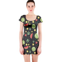 Watermelon Berry Patterns Pattern Short Sleeve Bodycon Dress