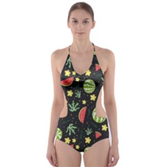 Watermelon Berry Patterns Pattern Cut-out One Piece Swimsuit