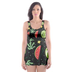 Watermelon Berry Patterns Pattern Skater Dress Swimsuit by Jancukart