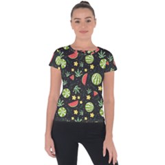 Watermelon Berry Patterns Pattern Short Sleeve Sports Top 