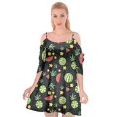 Watermelon Berry Patterns Pattern Cutout Spaghetti Strap Chiffon Dress