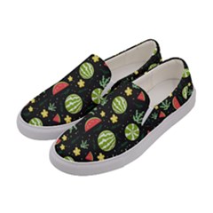 Watermelon Berry Patterns Pattern Women s Canvas Slip Ons