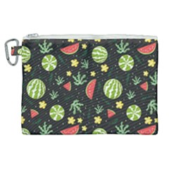 Watermelon Berry Patterns Pattern Canvas Cosmetic Bag (xl)