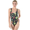 Watermelon Berry Patterns Pattern High Leg Strappy Swimsuit View1