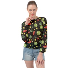 Watermelon Berry Patterns Pattern Banded Bottom Chiffon Top